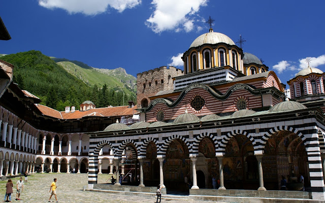 Rila Monastery yard